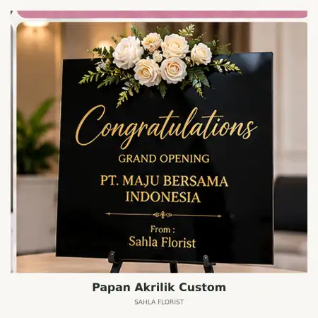 Papan Bunga Akrilik Bulak